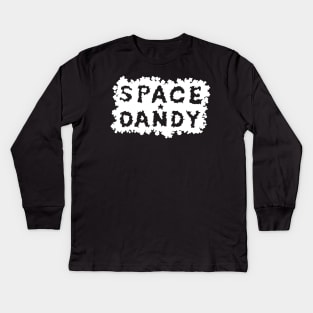 Space dandy minimalist Kids Long Sleeve T-Shirt